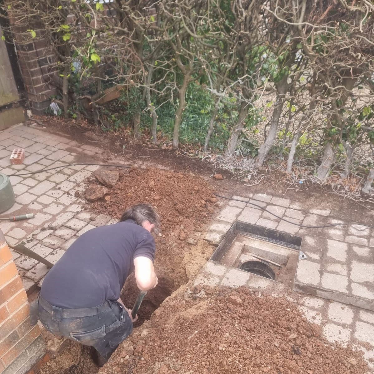 A Blocked drain full of grease that Budget Drains Nottingham Unblocked.