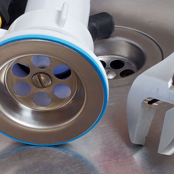 A photo of a clean sink drain that was unblocked by Budget Drains Nottingham